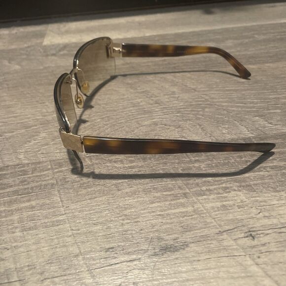 Vintage Gucci GG 1798/S Sunglasses Rimless Shield Brown Gradient Y2K Authentic main image 4